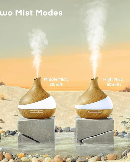 500ML Essential Oil Diffuser: Aroma Diffuser with Remote Control for Hotel Spa Yoga Room - Humidifiers for Bedroom with 14 Colors LED Night Light for Kids/Women Home Relaxation