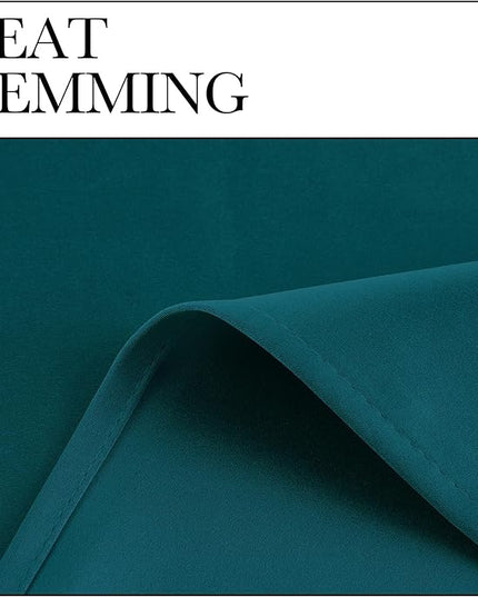 NICETOWN Teal Blackout Curtains 84inch Length 2 Panels Set, Grommet Chic Thermal Insulated Room Darkening Window Treatments for Bedroom/Living Room, W52 x L84