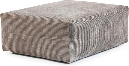 JACH 39.37" Oversized Ottoman Seater for Living Room, Deep Seat Extra Sofa Seater, Minimalist Chaise Ottoman, Modern Corduroy Ottomans for Living Room, Apartment, Light Brown ﻿