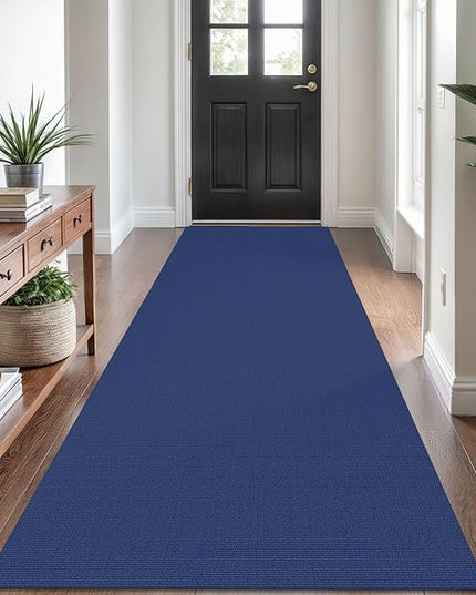 KOZYFLY Washable Runner Rug 3x8 ft Hallway Kitchen Runner Rugs with Rubber Backing Bobo Entryway Runner Indoor, Carpet Runners for Hall Entryway Bedroom, Royal Blue