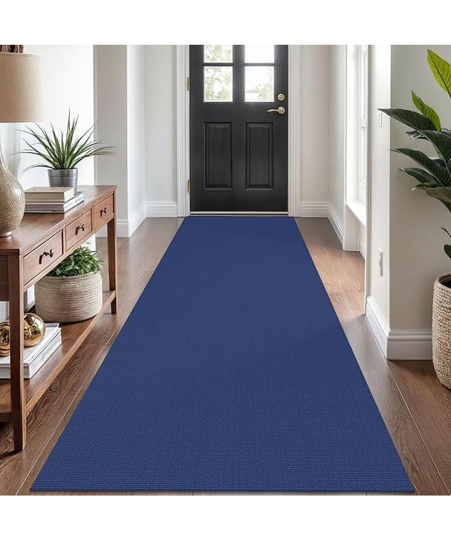 KOZYFLY Washable Runner Rug 3x8 ft Hallway Kitchen Runner Rugs with Rubber Backing Bobo Entryway Runner Indoor, Carpet Runners for Hall Entryway Bedroom, Royal Blue
