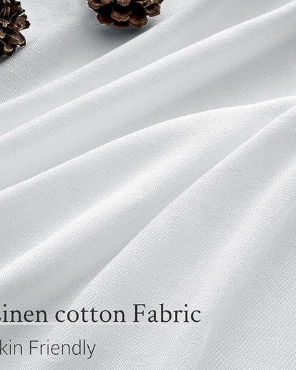 Topfinel 100 Inches Long Beige White Pinch Pleated Sheer Curtains with Hooks,Back Tab Semi Transparentes Light Filtering Linen Cotton Blend Minimalist/Scandinavian Style Drapes Curtains,40" Wx100 L