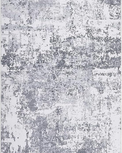 Modern Abstract Runner Rug 2x5 Washable Non Slip Stain Resistant Rug for Bedroom Living Room Non Shedding Low Pile Indoor Floor Cover,Light Grey