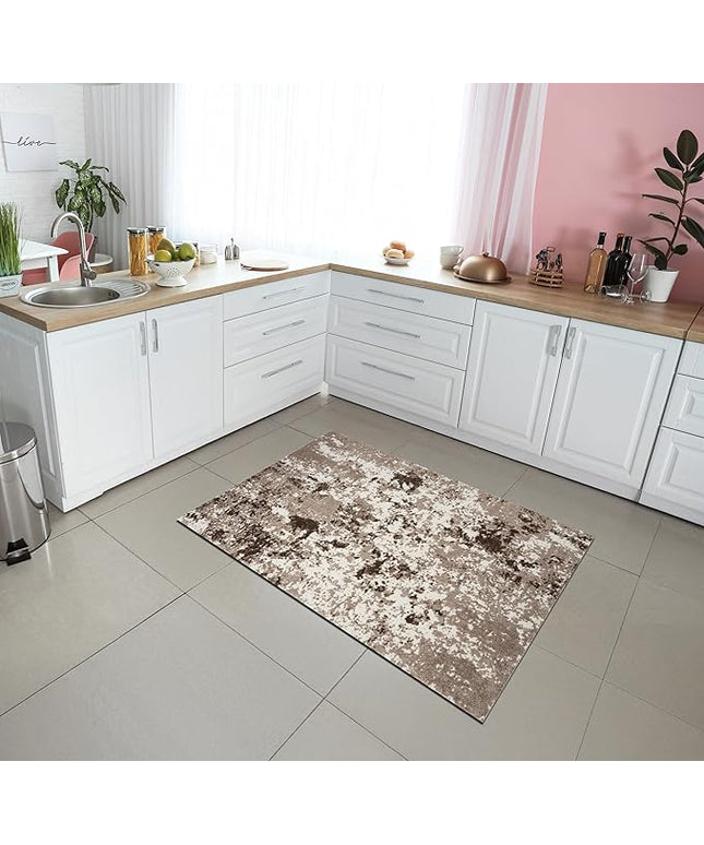 Keen Home Design Area Rugs - 3x5 Non-Shedding, Abstract Rugs for Kitchen, Living Room, Bedroom, Dining Room, Entryway - Size: 3' x 5', Multi