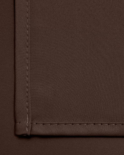 Yakamok Blackout Curtains Room Darkening Thermal Insulated Window Panels,Solid Grommet Top Drapes for Bedroom/Living Room(42Wx84L, Chocolate Brown, 2 Panels)
