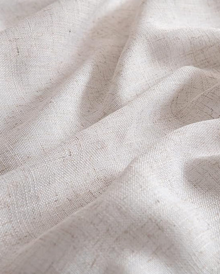 MIULEE Natural White Linen Curtains 90 Inch Length 2 Panels for Bedroom Living Room, Soft Thick Linen Textured Window Drapes Semi Sheer Light Filtering Back Tab Rod Pocket Burlap Look Decor, W37xL90