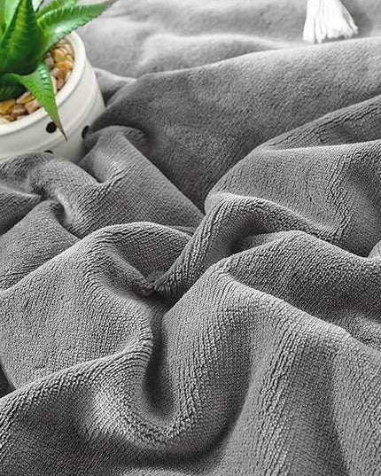 Houseri Grey Velvet Comforter Set Twin Fluffy Flannel Furry Bedding Sets Kids Fuzzy Comforter Plain Grey Sherpa Bedding Comforters Sets Twin