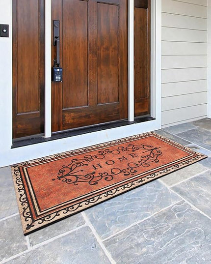 Large 47"x22" Heavy Duty Welcome Mat Outdoor with Non-Slip Rubber Backing - Durable Outdoor Door Mat for Front Door Entrance, Garage, Patio & High Traffic Areas（Home）