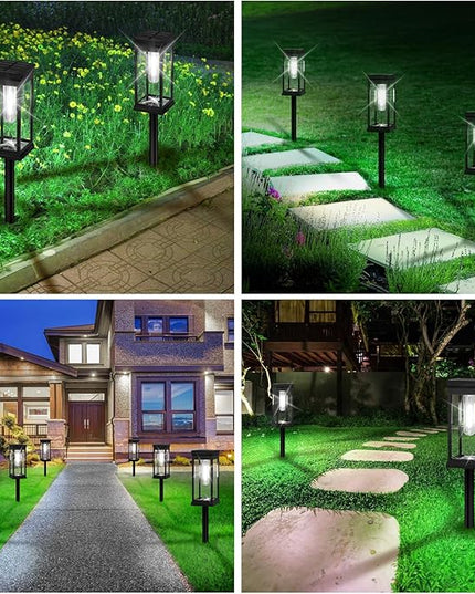 BesLowe 【Upgraded】 Solar Pathway Lights Outdoor, 12-Pack Large LED Solar Light Outdoor Waterproof, Super Bright Outside Lights for Yard, Sun-Powered Landscape Lighting for Garden Walkway, Cool White