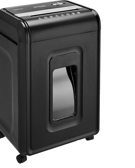 Amazon Basics 24 Sheet Cross Cut Paper, CD and Credit Card Home Office Shredder with Pullout Basket, Black
