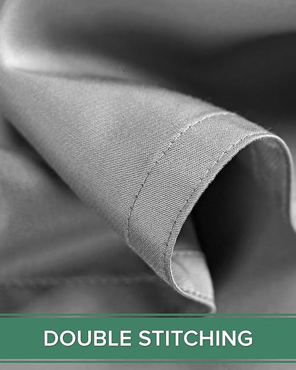 Pure Bamboo Split King Sheets, Genuine 100% Organic Viscose Derived from Bamboo Bed Sheet Set, Soft & Cooling, Double Stitching, 2 Fitted Sheets (Split King, Stone Grey)