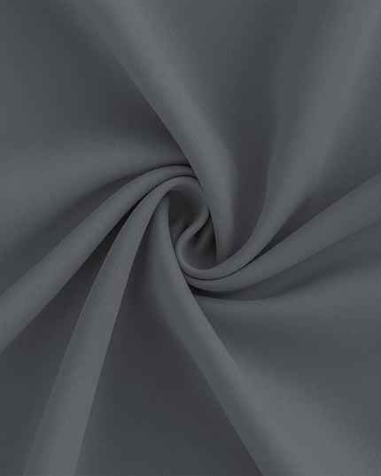 DONREN Neutral Gray Pinch Pleated Blackout Curtains with Hooks - 108 inch Length Room Darkening Thermal Insulated Window Curtain Panels for Living Room Bedroom 2 Panel 40" Wx108 L