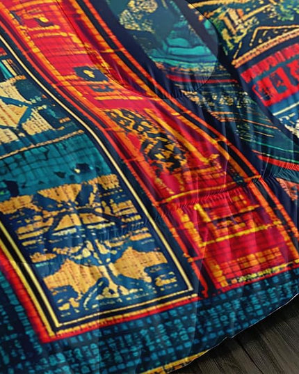 AILONEN Tree of Life Comforter Set Queen Size,Bohemian Ethnic Tree Pattern Comforter with 2 Pillowcases,3-Piece Retro Duvet Set