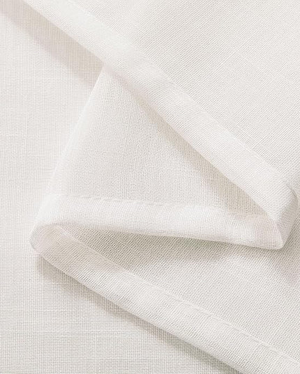 Joydeco Sheer Curtains 108 Inches Long, Cream Curtains for Living Room 2 Panels Set, Ivory Curtains Window Privacy Assured with Light Filtering(W52 x L108 Inch,Ivory)