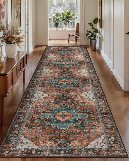 Ciicool 3x10ft Hallway Non Slip Rug, Washable Runner Rug Soft Pet Friendly Indoor Floor Long Carpet Low Pile Rug for Bathroom Kitchen Living Room Bedside Entryway