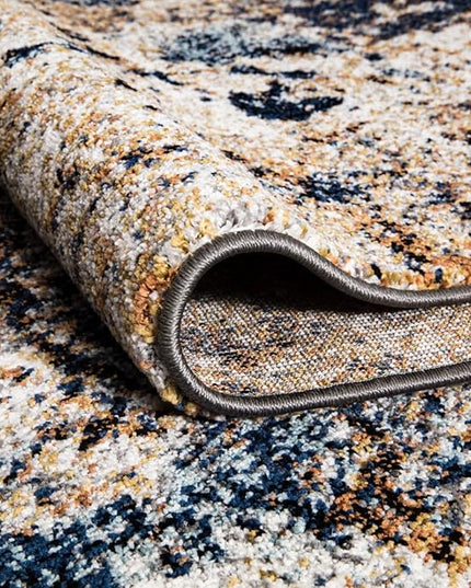 Keen Home Design Area Rugs - 2x14 Non-Shedding, Abstract Rugs for Kitchen, Living Room, Bedroom, Dining Room, Entryway - Size: 2'8" x 14', Multi