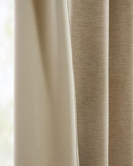 HPD Half Price Drapes Bellino Room Darkening Curtains 96 Inches Long Curtains for Bedroom & Living Room (1 Panel), 50W x 96L, Ginger