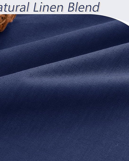 Guken Blackout Curtains 108 Inch Length 2 Panels Set for Living Room Bedroom Back Tab Thermal Insulated 100% Black Out Linen Drapes Room Darkening Window Curtains 108 Inches Long,Classic Blue