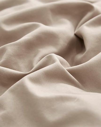 CLOTHKNOW Khaki Comforter Full Size Sets Taupe Bedding Comforter Sets Soft Tan Bedding Beige Coffee Comforter with 2 x Pillow Cases