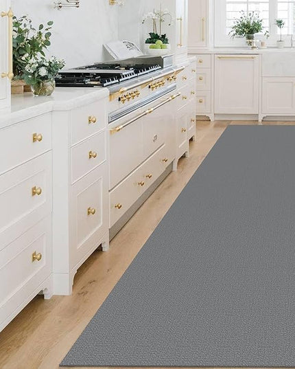 KOZYFLY Washable Runner Rug 3x14 ft Hallway Kitchen Runner Rugs with Rubber Backing Bobo Non Slip Entryway Runner Indoor, Long Carpet Runners for Hall Kitchen Entryway, Grey