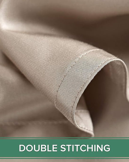 Pure Bamboo Twin XL Sheets, Genuine 100% Organic Viscose Derived from Bamboo Bed Sheet Set, Luxuriously Soft & Cooling, Double Stitching, 2 Year Quality Promise (Twin XL, Sand)