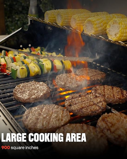Monument Grills 6-Burner Convertible Natural Gas Smart bbq Grill Stainless Steel Denali 605 with Rotisserie Kit