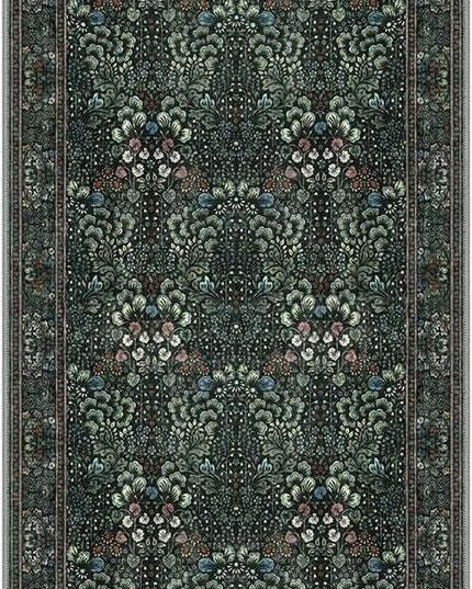 2x8 Modern Runner Rug for Hallways, Dark Green Super Soft Hallway Decor Kitchen Rugs with Non-Slip, Non-Shedding Washable Rug for Entryway Bedroom Indoor