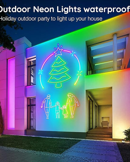 AILBTON 60FT Led Neon Rope Lights Control with App/Remote,Flexible Led Rope Light,Multiple Modes,IP65 Outdoor RGB Lights Waterproof,Music Sync Gaming Led Neon Strip Light for Bedroom Decor