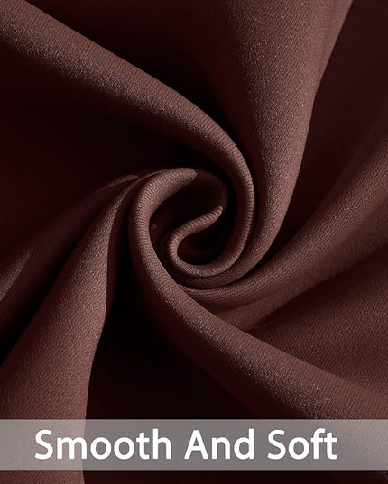 Yakamok Blackout Drapes for Sliding Glass Door - Thermal Insulated Door Blinds,Room Darkening Room Divider Window Curtain for Bedroom/Living Room(Chocolate Brown, 100 inches x 96 inches)