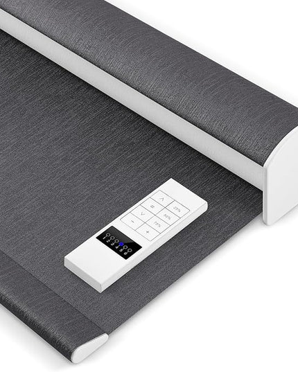 Zshine Motorized Blackout Window Blinds Customize Width (23-95 Inches) Remote Control Wireless and Rechargeable Roller Shades Blinds for Windows, Home, Office, Hotel, Club, Restaurant(82164E)