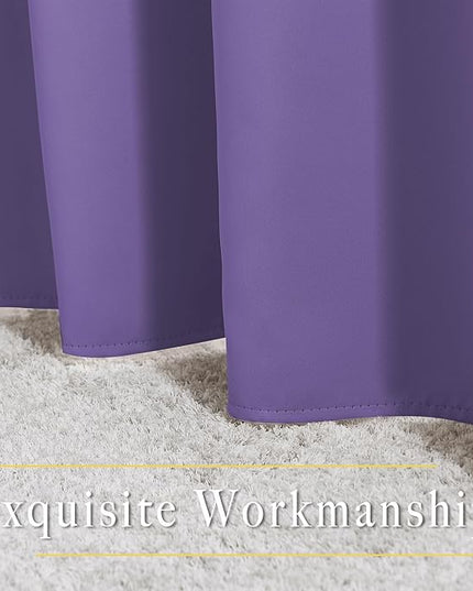 NICETOWN Lilac Purple Curtains 96 inches Long, Grommet Thermal Insulated Blackout Curtains Privacy Window Treatments for Boys Room/Living Room, W46 x L96, 2 Panels