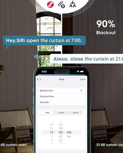 SmartWings Automatic Curtain Opener with Drapery, Motorized Vertical Blinds with Remote, Electric Closet Doors Sliding Panels Compatible with Alexa Google Homekit, 90% Blackout Coconut Brown