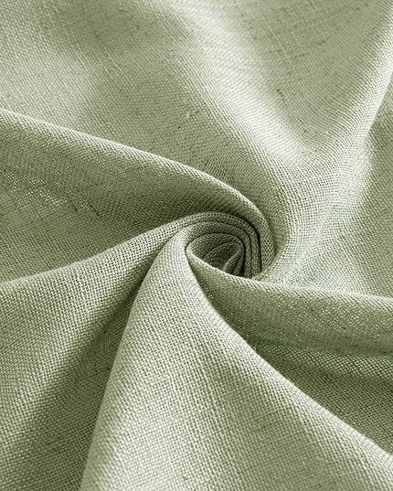 MIULEE Sage Green Linen Curtains 96 Inch Long for Bedroom Living Room, Soft Thick Linen Textured Window Drapes Semi Sheer Light Filtering Back Tab Rod Pocket Burlap Look Farmhouse Decor, 2 Panels