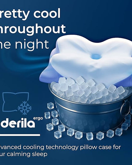Derila Ergo Cervical Neck Pillow for Sleeping Pillow Contour Memory Foam Pillows for Back, Side Sleeper Pillows 21.25 x 14.17 x 4.72 inches