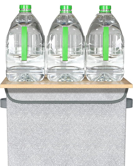 Univivi Storage Bins with Lids [4-Pack] Large Collapsible Stackable Fabric Storage Boxes with Lids, Decorative Closet Organizers and Storage for Clothes, Office, Bedroom (Gray, 17“ x 12” x 12")