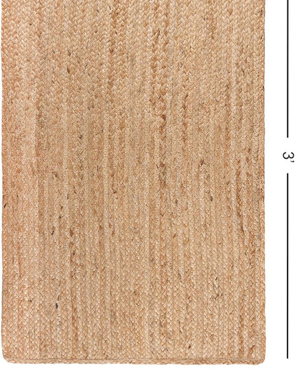 REDEARTH · Rectangular Area Rug - 2'x3' Braided Natural Jute - Artisan Made Boho Jute Rugs for Bedroom - Kitchen - Living Room - Farmhouse - Aesthetic Home Decor- Handmade Vintage Décor, Set of 2