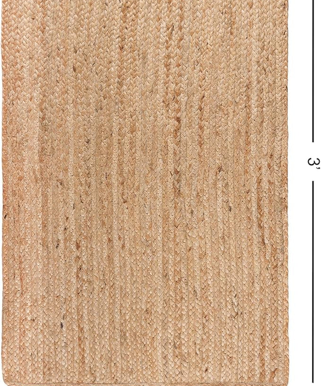 REDEARTH · Rectangular Area Rug - 2'x3' Braided Natural Jute - Artisan Made Boho Jute Rugs for Bedroom - Kitchen - Living Room - Farmhouse - Aesthetic Home Decor- Handmade Vintage Décor, Set of 2