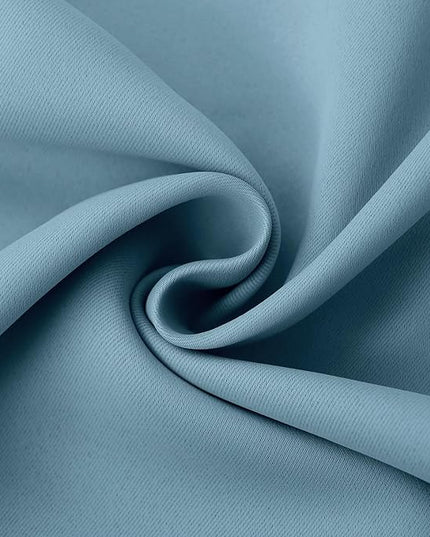 BGment Rod Pocket and Back Tab Blackout Curtains for Bedroom - Thermal Insulated Room Darkening Curtains for Living Room, 2 Window Curtain Panels (52 x 72 Inch, Greyish Blue)