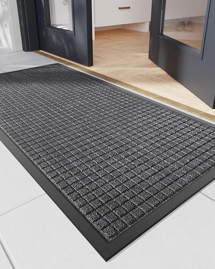 Durable Front Door Mat, 48" x 24" Heavy Duty Indoor Outdoor Doormat for Entryway, Non-Slip Rubber Backing, Stain and Fade Resistant Commercial Floor Mat for Home Office Entry