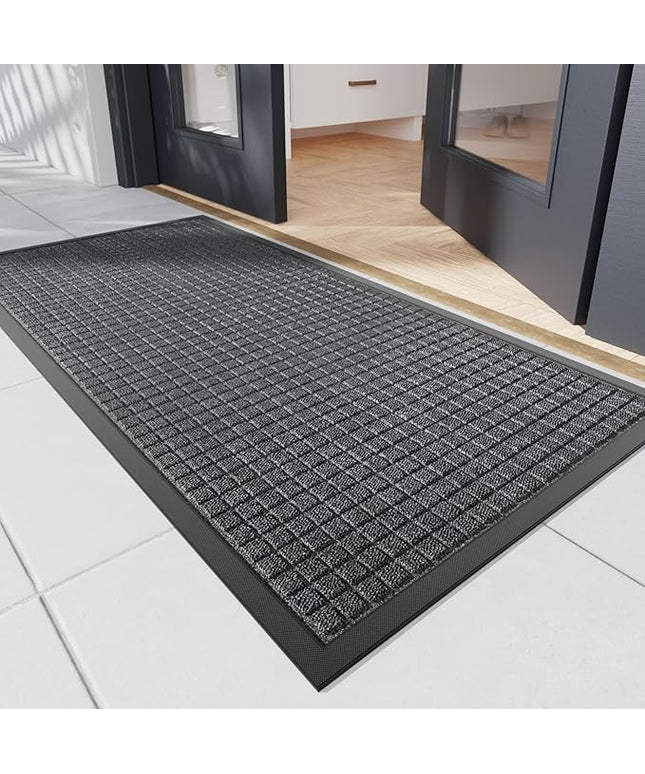 Durable Front Door Mat, 48" x 24" Heavy Duty Indoor Outdoor Doormat for Entryway, Non-Slip Rubber Backing, Stain and Fade Resistant Commercial Floor Mat for Home Office Entry