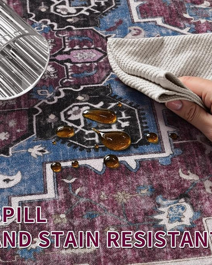 Ciicool Washable Runners Area Rug for Hallways, Ultra Soft 2'6 "x8' ft Boho Print Non-Slip Vintage Oriental Medallion Long Carpet for Kitchen Bedroom Laundry Bathroom