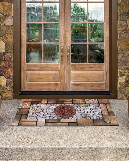 Large 47"x22" Heavy Duty Welcome Mat Outdoor with Non-Slip Rubber Backing - Durable Outdoor Door Mat for Front Door Entrance, Garage, Patio & High Traffic Areas（Sunflower）