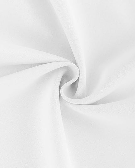 DONREN Pure Withe Pinch Pleated 50% Blackout Curtains with Hooks - 72 inch Length Room Darkening Thermal Insulated Window Curtain Drapes for Living Room Bedroom Set of 2 Panels 40" Wx72 L