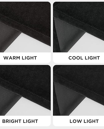Joydeco Black Velvet Curtains 72 Inches Long, Luxury Grommet Blackout Curtain 2 Panels, Thermal Insulated Privacy Room Darkening Window Drapes for Bedroom Living Room Home Theatre (52Wx72L)