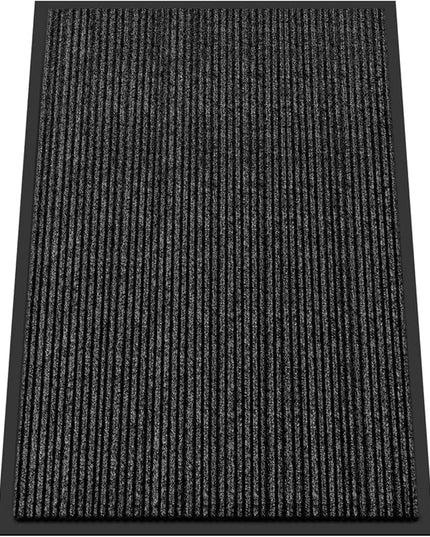 Kuyal Front Door Mat, 2'x3' Indoor Outdoor Entrance Mat, Commercial Floor Rug Inside Outside Entrance, Heavy Duty Durable Welcome Rug, Rubber Backing Non Slip Outdoor Mats for Entryway, Black