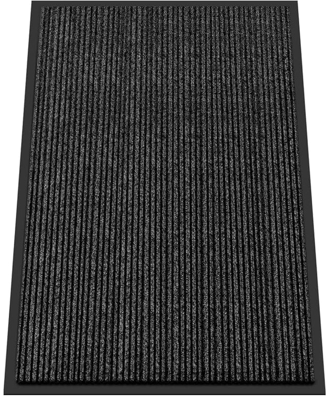 Kuyal Front Door Mat, 2'x3' Indoor Outdoor Entrance Mat, Commercial Floor Rug Inside Outside Entrance, Heavy Duty Durable Welcome Rug, Rubber Backing Non Slip Outdoor Mats for Entryway, Black