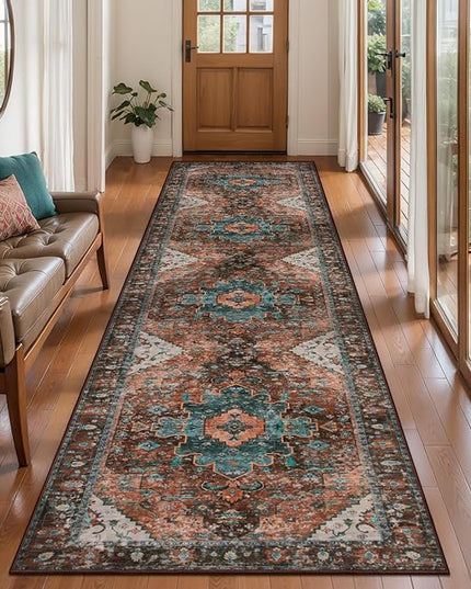 Ciicool 3x10ft Hallway Non Slip Rug, Washable Runner Rug Soft Pet Friendly Indoor Floor Long Carpet Low Pile Rug for Bathroom Kitchen Living Room Bedside Entryway