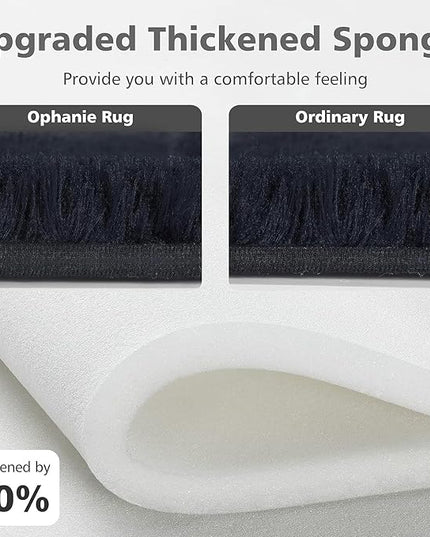 Ophanie 4x6 Charcoal Rugs for Bedroom, Fluffy Shaggy Soft Area Rug, Non-Slip Indoor Floor Carpet for Living Room, Kids Boys Teen Dorm Home Decor Aesthetic, Nursery