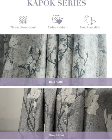 Graywind Rechargeable Smart Curtains Compatible with Alexa App Remote Control Motorized Drape for Sliding Door One-Way or Split Draw, Custom Width Up to 220" (Kapok Series)