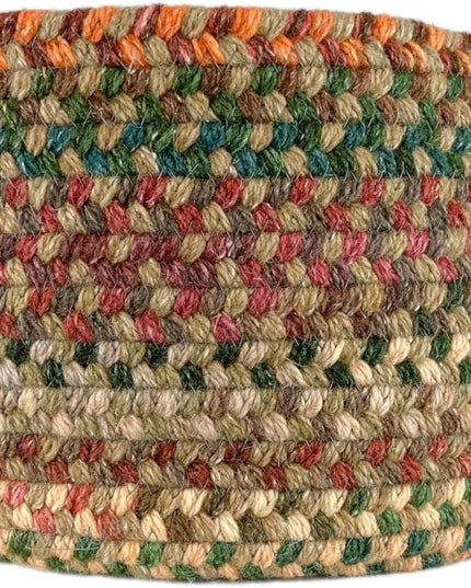 Capel American Heritage Tan Multi 0' 20" Basket Braided Rug